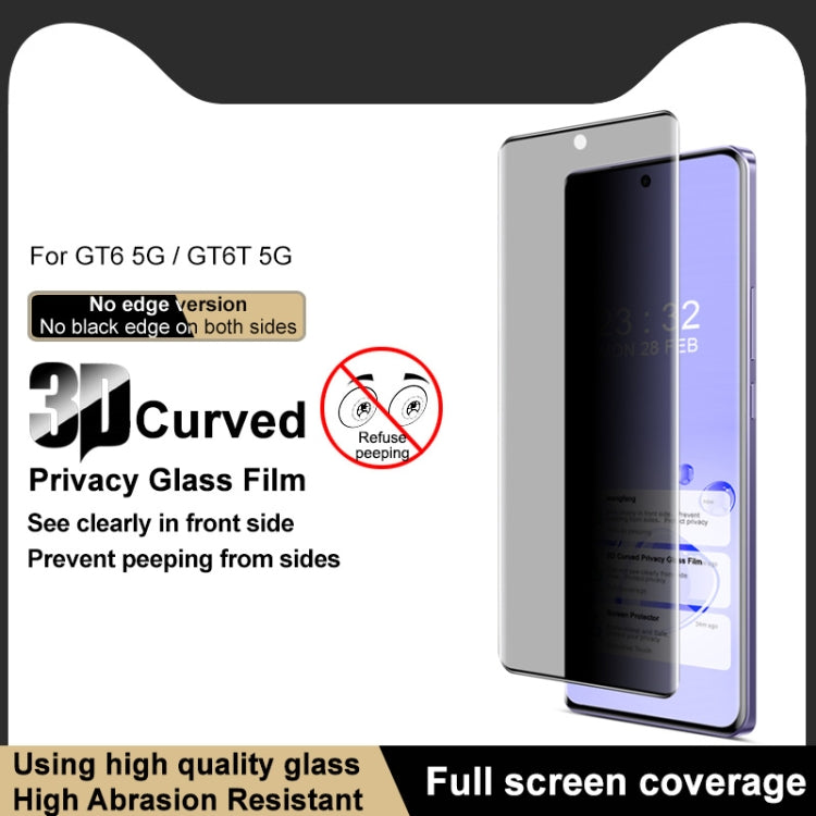 For Realme GT Neo6 SE 5G imak 3D Curved Privacy Full Screen Tempered Glass Film - Realme Tempered Glass by imak | Online Shopping UK | buy2fix