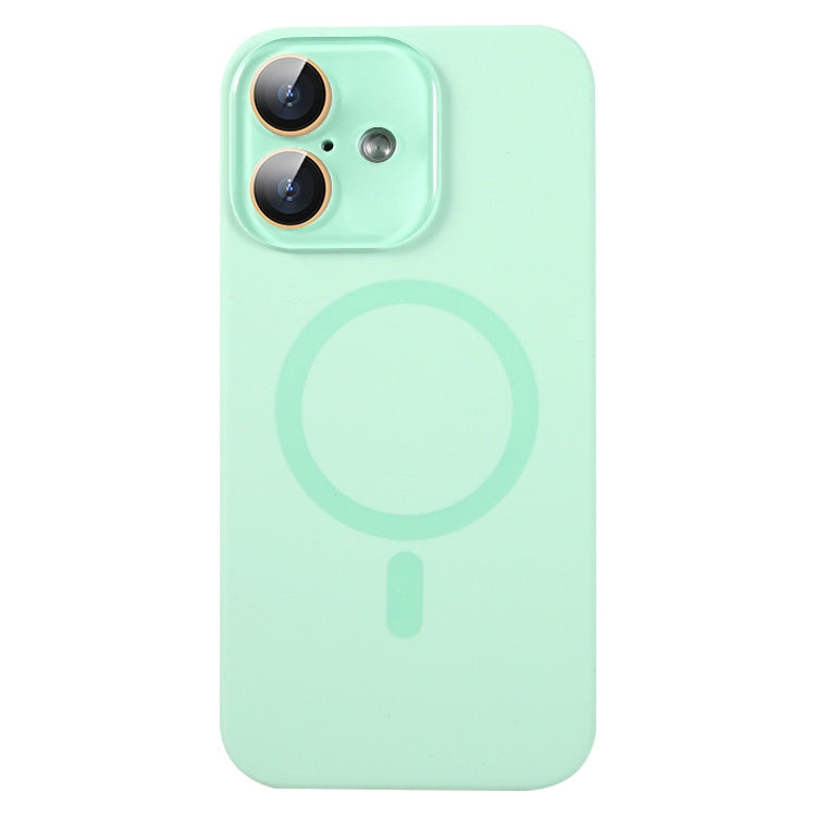 For iPhone 16 Liquid Silicone MagSafe Full Coverage Phone Case with Lens Film(Green) - iPhone 16 Cases by buy2fix | Online Shopping UK | buy2fix