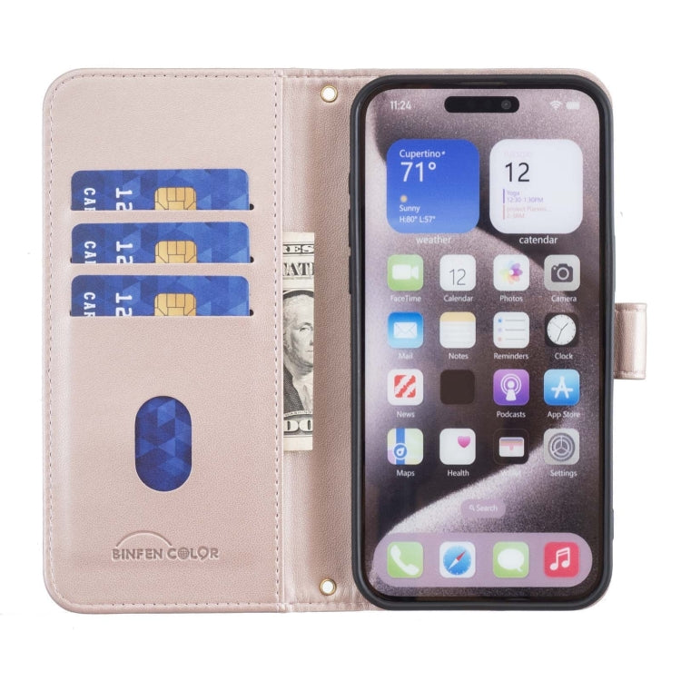 For Google Pixel 9 Pro Square Texture Leather Phone Case(Rose Gold) - Google Cases by buy2fix | Online Shopping UK | buy2fix