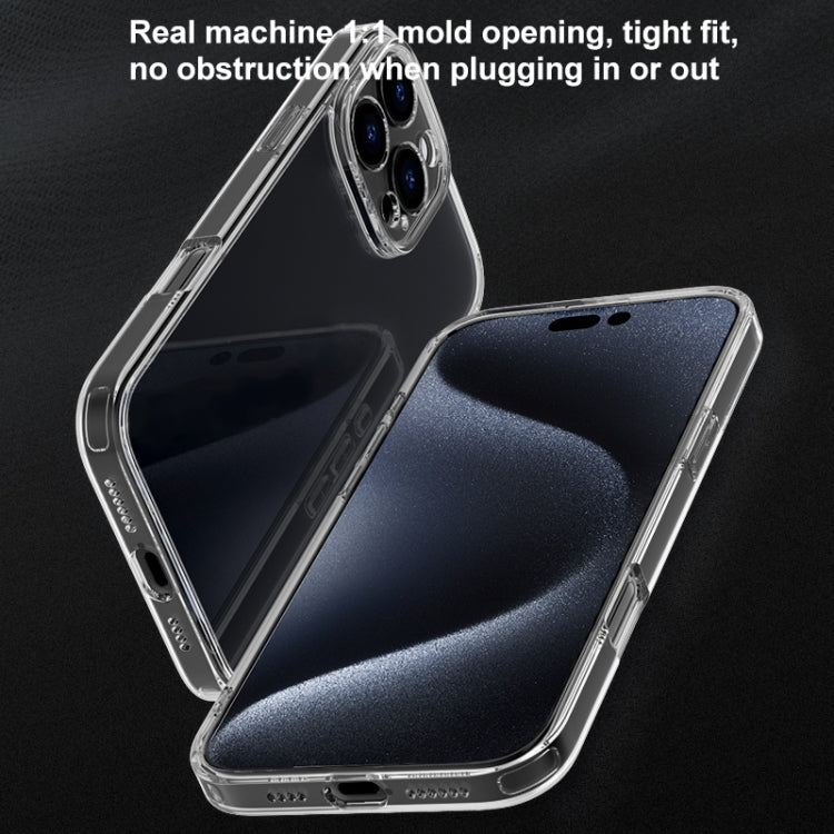 For iPhone 16 Pro Max Four Corner Airbag Transparent Glass Phone Case - iPhone 16 Pro Max Cases by buy2fix | Online Shopping UK | buy2fix