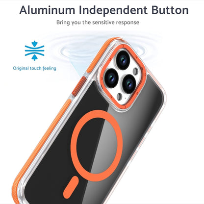 For iPhone 12 Pro Max Magsafe Dual-Color Transparent Black Full Coverage Phone Case(Orange) - iPhone 12 Pro Max Cases by buy2fix | Online Shopping UK | buy2fix