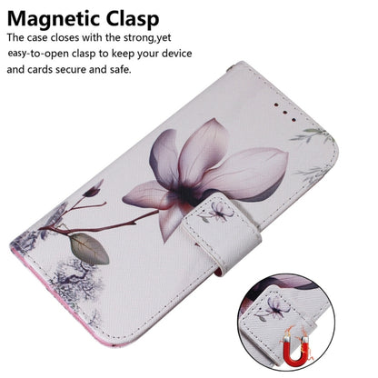 For Samsung Galaxy S25 5G Coloured Drawing Flip Leather Phone Case(Magnolia) - Galaxy S25 5G Cases by buy2fix | Online Shopping UK | buy2fix