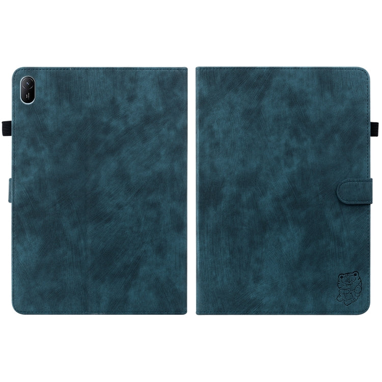 For Huawei MatePad SE 11 2024 Tiger Pattern Flip Leather Tablet Case(Dark Blue) - Huawei by buy2fix | Online Shopping UK | buy2fix