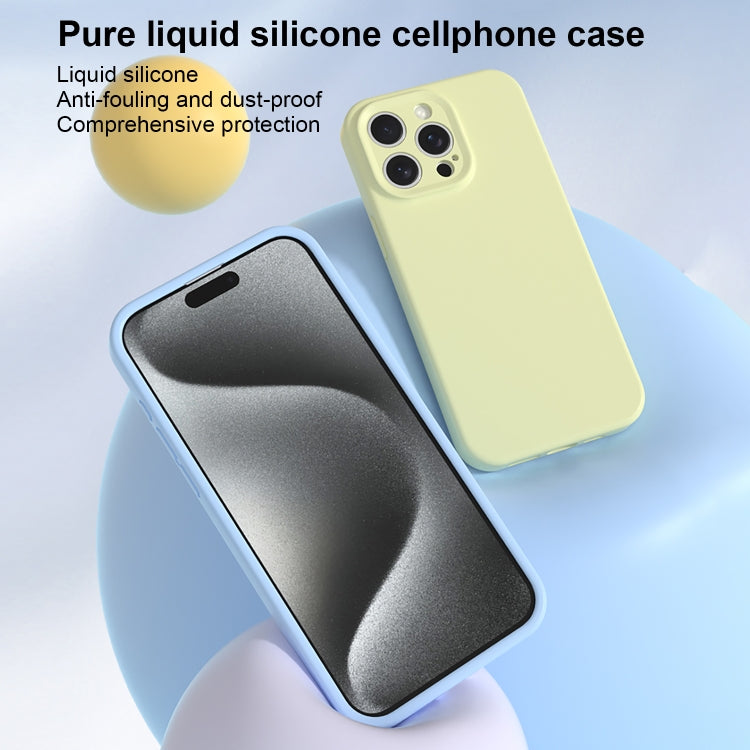 For iPhone 16 Precise Hole Liquid Silicone Jelly Color Full Coverage Phone Case(Willow Green) - iPhone 16 Cases by buy2fix | Online Shopping UK | buy2fix