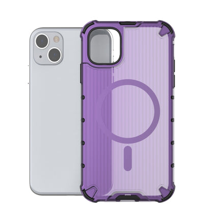 For iPhone 13 Grating Airbag Shockproof MagSafe Frosted Phone Case(Purple) - iPhone 13 Cases by buy2fix | Online Shopping UK | buy2fix