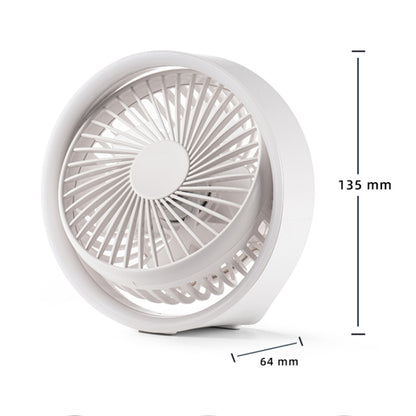 N601 180 Degree Rotating Type-C Desktop Fan with LED Ambience Light(Black) - Electric Fans by buy2fix | Online Shopping UK | buy2fix