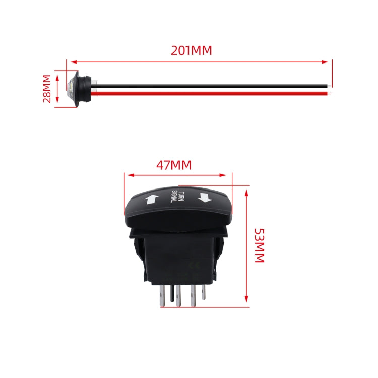 ATV UTV Turn Signal Fault Light Horn Wiring Harness Kit with Rocker Switch - Car Light Accessories by buy2fix | Online Shopping UK | buy2fix