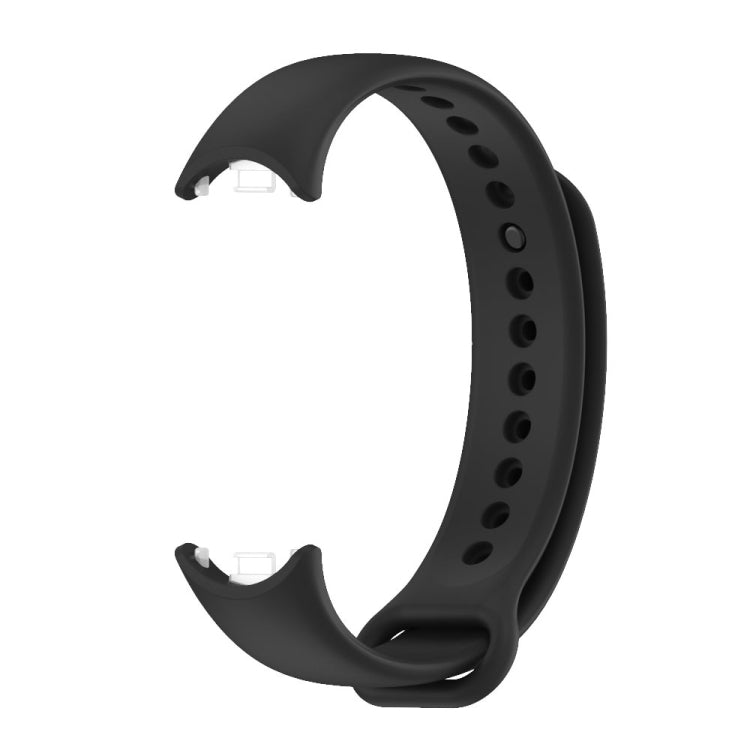 For Xiaomi Smart Band 9 / 8 MIJOBS Metal Buckle Solid Color Silicone Watch Band(Black) - Watch Bands by MIJOBS | Online Shopping UK | buy2fix