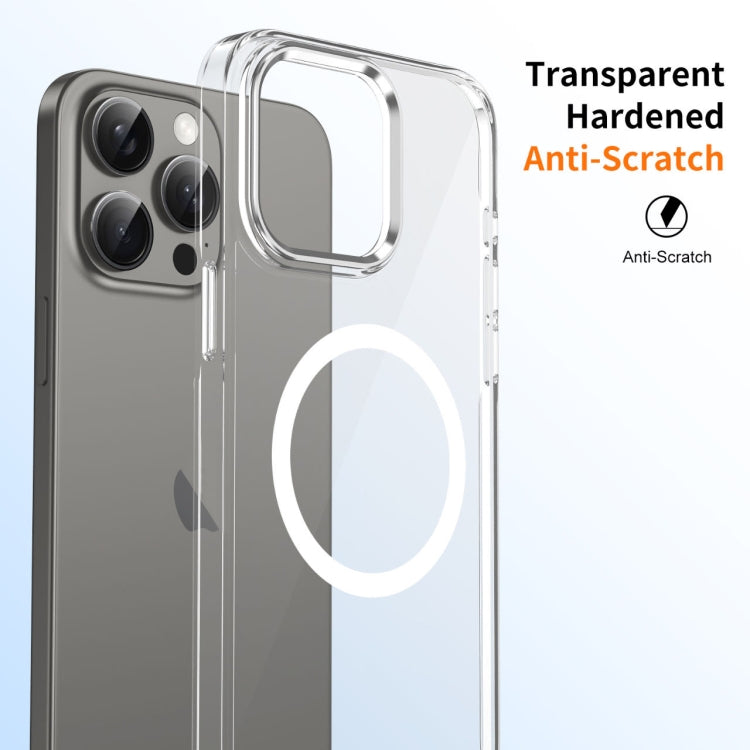 For iPhone 15 Pro Max Ice Feel HD Transparent MagSafe PC Full Coverage Phone Case(White) - iPhone 15 Pro Max Cases by buy2fix | Online Shopping UK | buy2fix