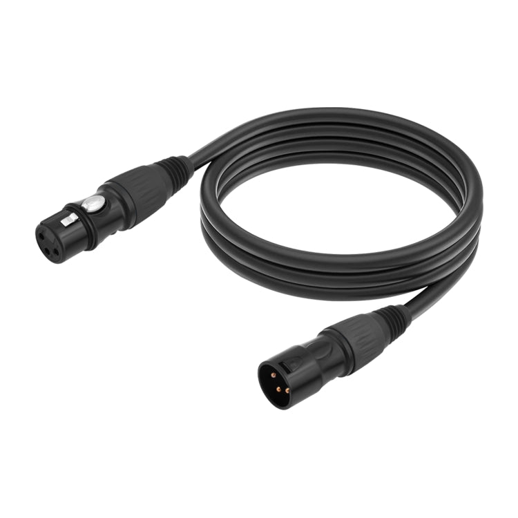 JC1015 XLR 3pin Male to Female Audio Cable, Length:1.8m(Black) - Microphone Audio Cable & Connector by buy2fix | Online Shopping UK | buy2fix