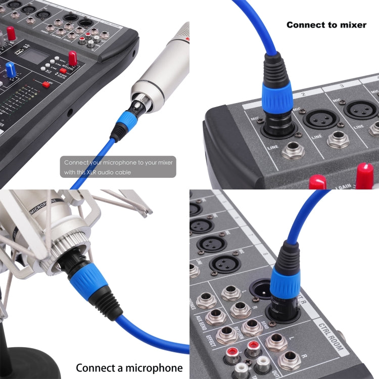 JC1015 XLR 3pin Male to Female Audio Cable, Length:1m(Green) - Microphone Audio Cable & Connector by buy2fix | Online Shopping UK | buy2fix