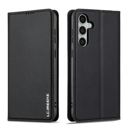 For Samsung Galaxy S24+ 5G LC.IMEEKE L1 Series Frosted Fine Texture PU Phone Case(Black) - Galaxy S24+ 5G Cases by LC.IMEEKE | Online Shopping UK | buy2fix