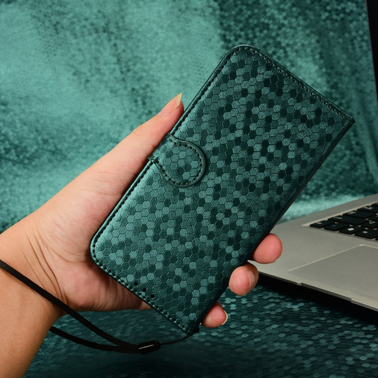 For Redmi K70 Ultra Honeycomb Dot Texture Leather Phone Case(Green) - Xiaomi Cases by buy2fix | Online Shopping UK | buy2fix