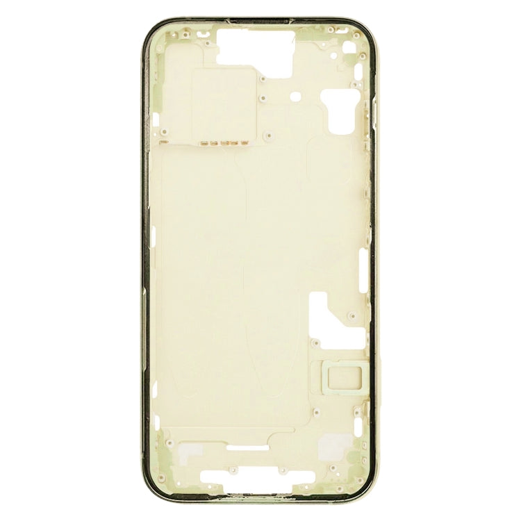 For iPhone 15 Middle Frame Bezel Plate with Side Keys + Card Tray, Version:CE EU Version(Yellow) - LCD Related Parts by buy2fix | Online Shopping UK | buy2fix