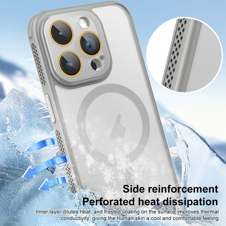 For iPhone 16 Plus Side Cooling Skin Feel Frosted MagSafe Magnetic Phone Case(Sky Blue) - iPhone 16 Plus Cases by buy2fix | Online Shopping UK | buy2fix