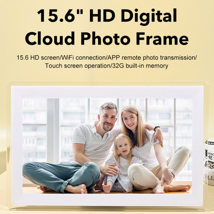 15.6 inch IPS Screen Digital Cloud Photo Frame Wall Mounted LED Advertising Machine, Plug Type:EU Plug(Black) - 15 inch Above by buy2fix | Online Shopping UK | buy2fix