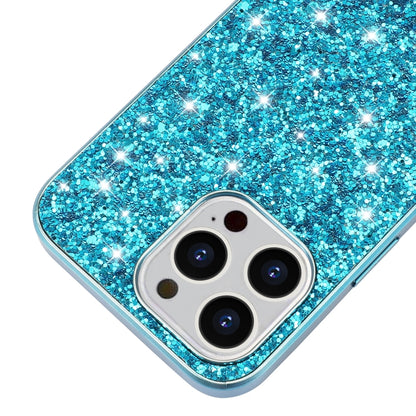 For iPhone 16 Pro Glitter Powder Shockproof TPU Phone Case(Silver) - iPhone 16 Pro Cases by buy2fix | Online Shopping UK | buy2fix