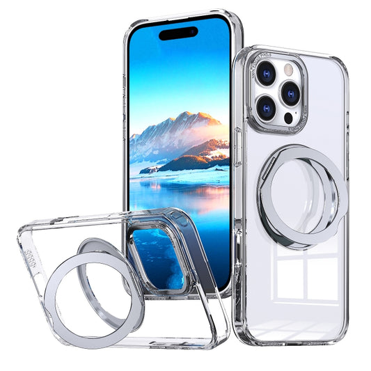 For iPhone 16 Pro Wing Series MagSafe Magnetic Ring Holder Phone Case(Transparent) - iPhone 16 Pro Cases by buy2fix | Online Shopping UK | buy2fix