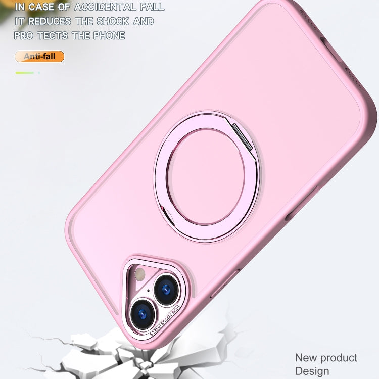 For iPhone 16 Plus Wing Series MagSafe Magnetic Ring Holder Phone Case(Pink) - iPhone 16 Plus Cases by buy2fix | Online Shopping UK | buy2fix