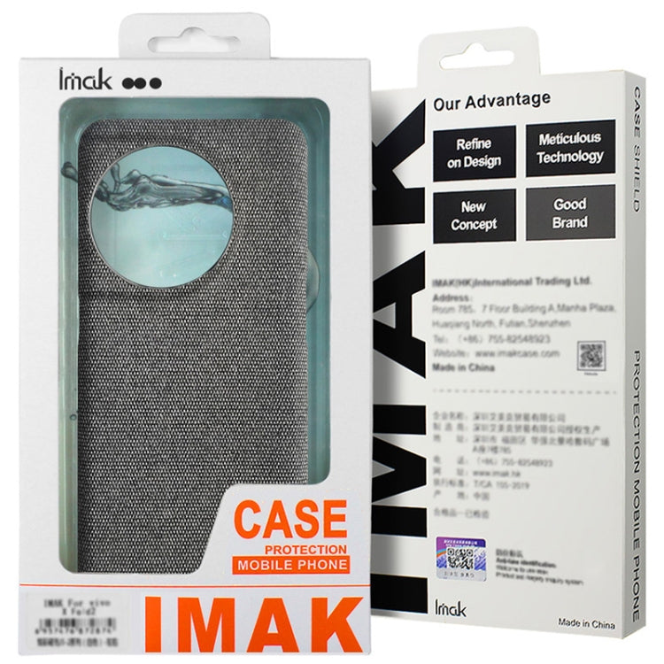 For iPhone 16 Pro Max imak Ruiyi Series Cloth Texture PU + PC Phone Case(Black) - iPhone 16 Pro Max Cases by imak | Online Shopping UK | buy2fix