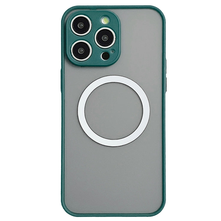 For iPhone 16 Pro Hawkeye Skin Feel MagSafe Phone Case(Dark Green) - iPhone 16 Pro Cases by buy2fix | Online Shopping UK | buy2fix