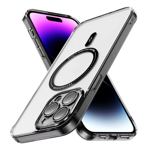 For iPhone 11 Pro Max Airbag Magsafe PC Hybrid TPU Phone Case(Clear Black) - iPhone 11 Pro Max Cases by buy2fix | Online Shopping UK | buy2fix