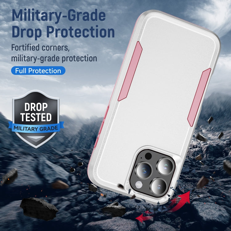 For iPhone 16 Pro Pioneer Armor Heavy Duty PC + TPU Phone Case(White+Pink) - iPhone 16 Pro Cases by buy2fix | Online Shopping UK | buy2fix