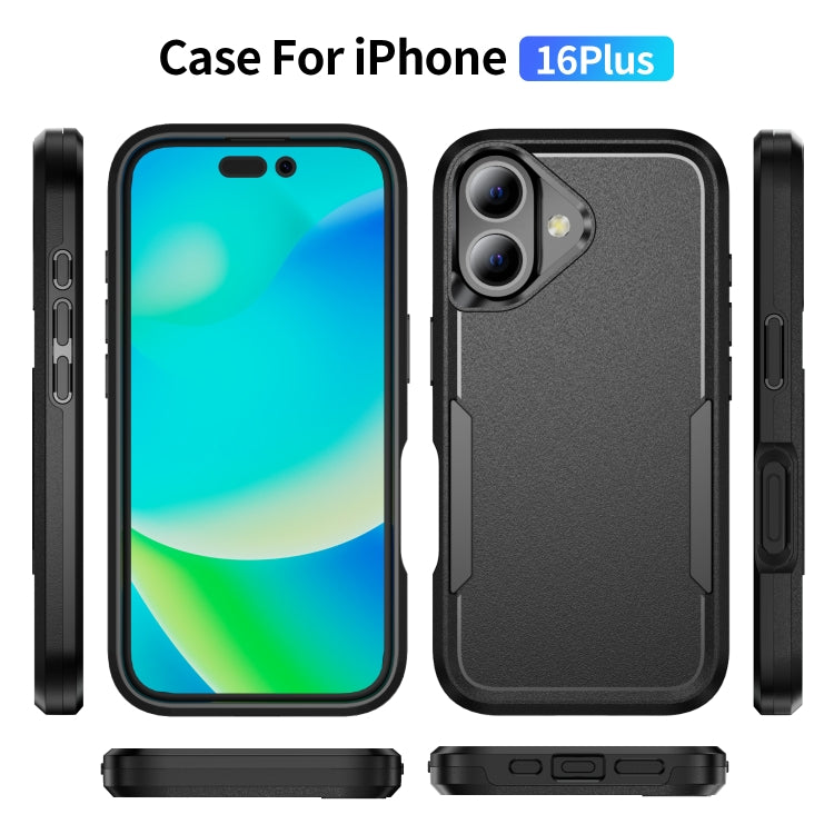 For iPhone 16 Plus Pioneer Armor Heavy Duty PC + TPU Phone Case(Black) - iPhone 16 Plus Cases by buy2fix | Online Shopping UK | buy2fix