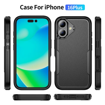 For iPhone 16 Plus Pioneer Armor Heavy Duty PC + TPU Phone Case(Black) - iPhone 16 Plus Cases by buy2fix | Online Shopping UK | buy2fix