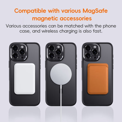 For iPhone 16 Pro Fine Hole Frosted MagSafe Magnetic Phone Case(Grey) - iPhone 16 Pro Cases by buy2fix | Online Shopping UK | buy2fix