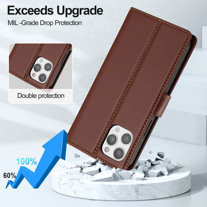 For iPhone 12 Pro Max LC.IMEEKE L2 Series Detachable Magsafe PU Phone Case with Lanyard(Brown) - iPhone 12 Pro Max Cases by LC.IMEEKE | Online Shopping UK | buy2fix