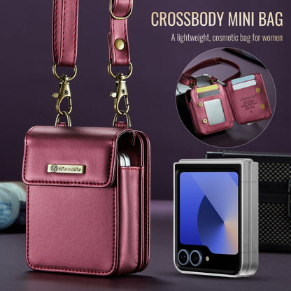 For Samsung Z Flip Series CaseMe Me50 Mini Lanyard Universal Bag(Wine Red) - Galaxy Z Flip6 5G Cases by CaseMe | Online Shopping UK | buy2fix