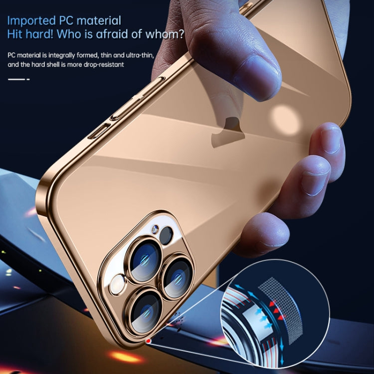 For iPhone 16 Pro SULADA JINGJIA Series Lens Protector Hard PC Phone Case(Gold) - iPhone 16 Pro Cases by SULADA | Online Shopping UK | buy2fix