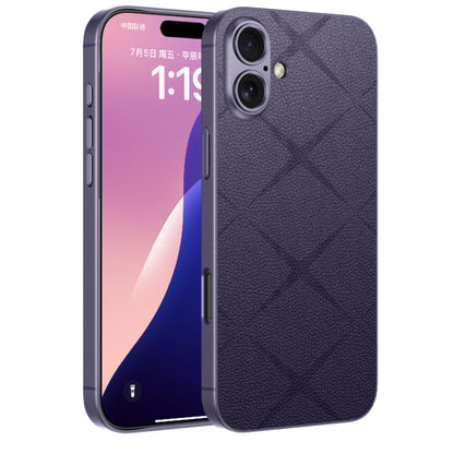 For iPhone 16 Plus GKK Asterism Metal Paint Skin Feel Leather Full Coverage Phone Case(Purple) - iPhone 16 Plus Cases by GKK | Online Shopping UK | buy2fix