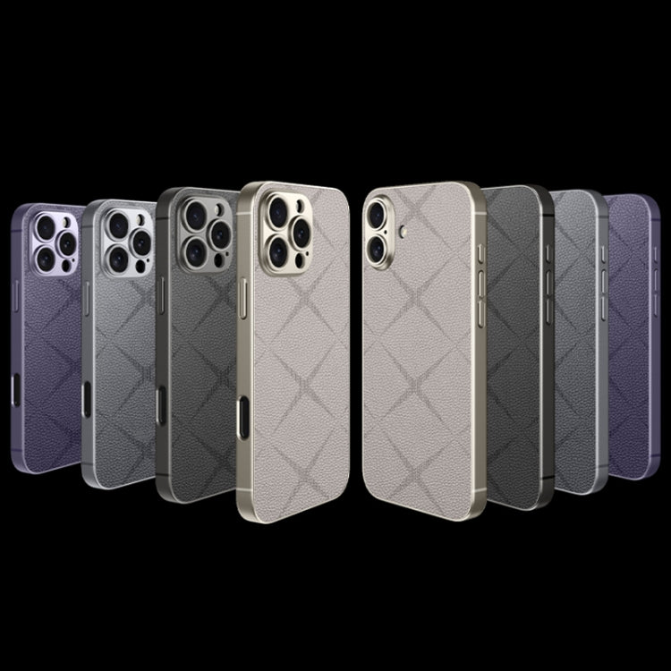 For iPhone 16 Plus GKK Asterism Metal Paint Skin Feel Leather Full Coverage Phone Case(Purple) - iPhone 16 Plus Cases by GKK | Online Shopping UK | buy2fix