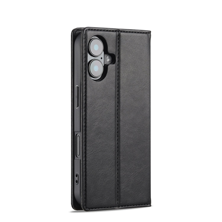 For iPhone 16 LC.IMEEKE RFID Anti-theft Leather Phone Case(Black) - iPhone 16 Cases by LC.IMEEKE | Online Shopping UK | buy2fix