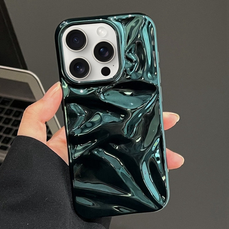 For iPhone 16 Pro Max Water Ripple Electroplating Paint TPU Phone Case(Bright Green) - iPhone 16 Pro Max Cases by buy2fix | Online Shopping UK | buy2fix