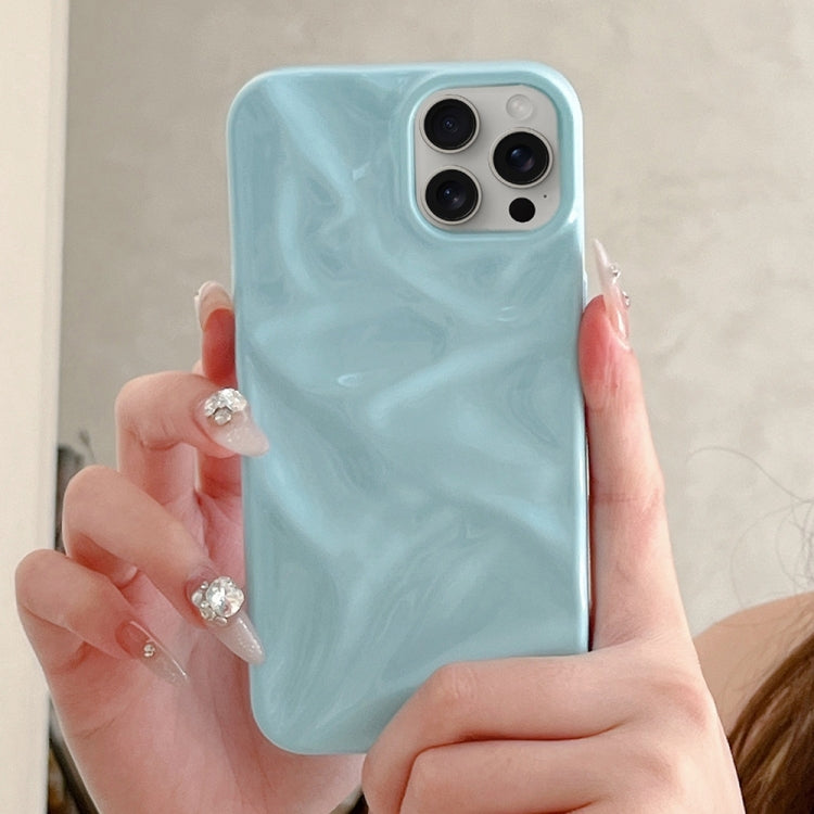 For iPhone 16 Plus Water Ripple Electroplating Paint TPU Phone Case(Sky Blue) - iPhone 16 Plus Cases by buy2fix | Online Shopping UK | buy2fix