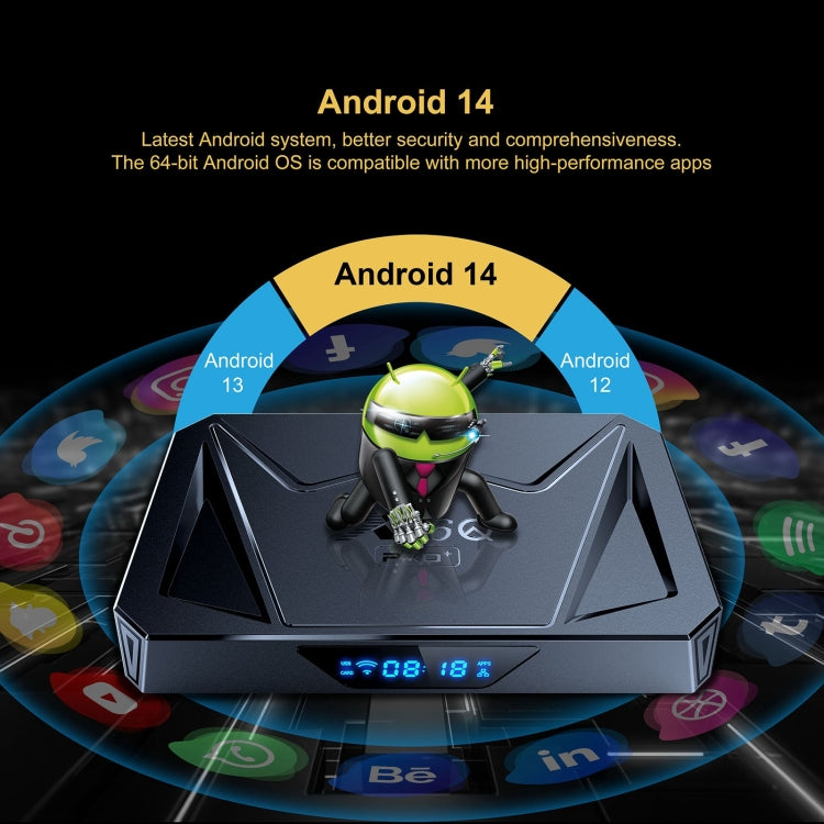 X96Q Pro+ Cortex-A55 Android 14 Octa-core CPU 4K HD Internet Set-top Box, RAM:4GB+32GB(EU Plug) - Others by buy2fix | Online Shopping UK | buy2fix