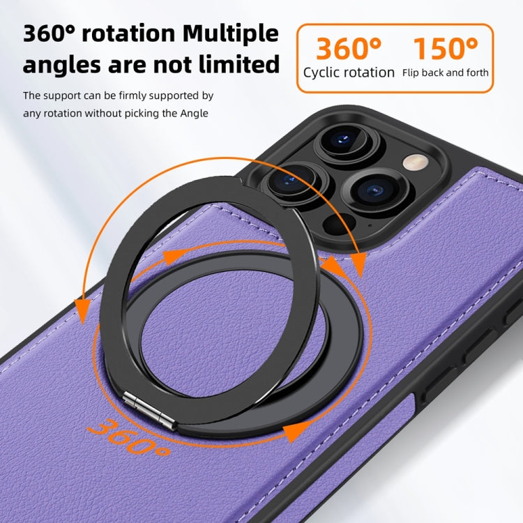 For iPhone 16 Plus Yashi 360 Degree Rotating MagSafe Holder Phone Case(Purple) - iPhone 16 Plus Cases by buy2fix | Online Shopping UK | buy2fix