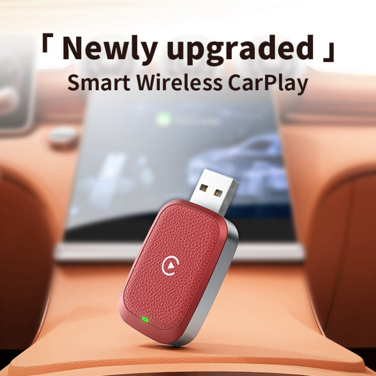 2 in 1 Car Carplay / Android Auto Carplay Box Wired to Wireless Adapter(Red) - Bluetooth Adapters by buy2fix | Online Shopping UK | buy2fix