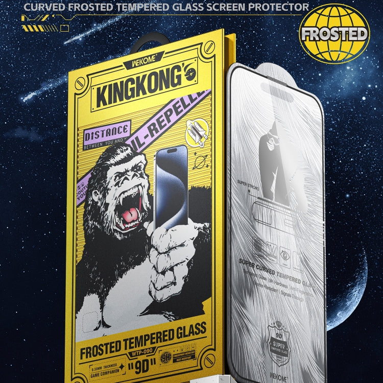 For iPhone 16 Pro Max WK WTP-090 Space King Kong 9D Curved Frosted Tempered Glass Film - iPhone 16 Pro Max Tempered Glass by WK | Online Shopping UK | buy2fix