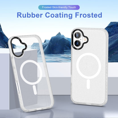 For iPhone 16 Plus Frosted Skin Feel MagSafe Transparent Phone Case(White) - iPhone 16 Plus Cases by buy2fix | Online Shopping UK | buy2fix