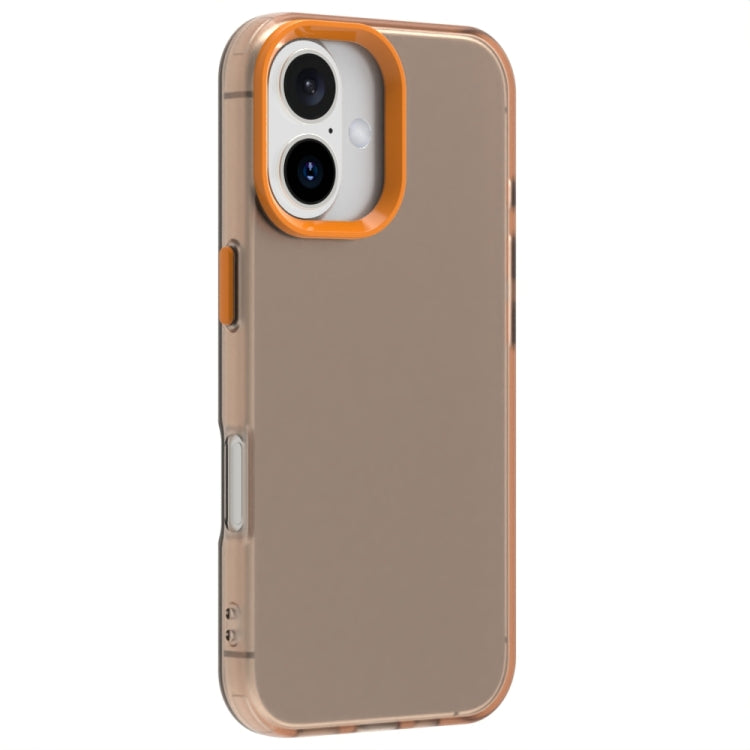 For iPhone 16 Plus Candy PC Hybrid TPU Shockproof Phone Case(Orange) - iPhone 16 Plus Cases by buy2fix | Online Shopping UK | buy2fix