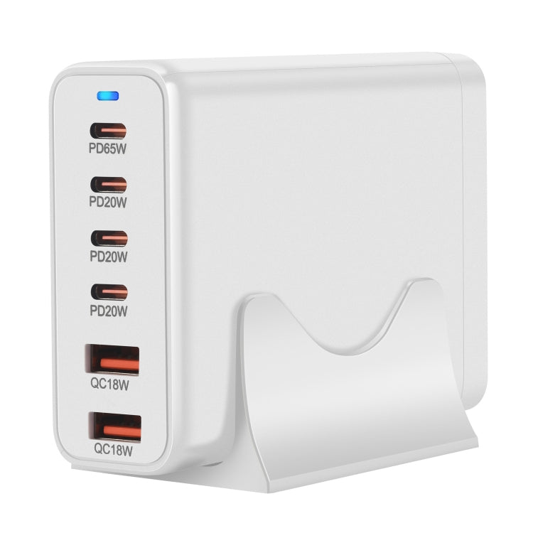 155W 4Type-C, 2USB 6-Ports Desktop Fast Charger, Plug Type:AU Plug(White) - Multifunction Charger by buy2fix | Online Shopping UK | buy2fix