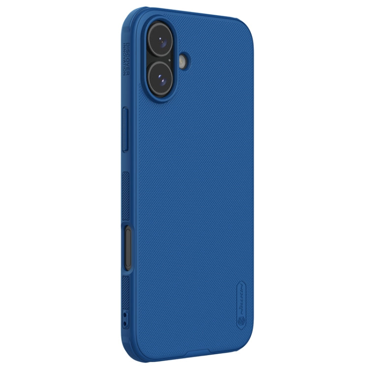 For iPhone 16 NILLKIN Frosted Shield Pro PC + TPU Phone Case(Blue) - iPhone 16 Cases by NILLKIN | Online Shopping UK | buy2fix