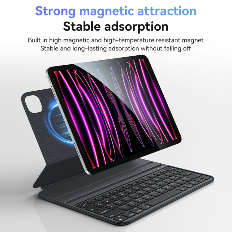 For iPad Pro 11 2022 / Air 10.9 2022 Yesido Dual-sided Clip Magnetic Keyboard Leather Case(Black) - For iPad Pro by Yesido | Online Shopping UK | buy2fix