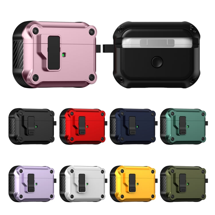 For AirPods 4 Eagle Shockproof Earphone Protective Case with Switch(Pink) - For AirPods 4 by buy2fix | Online Shopping UK | buy2fix