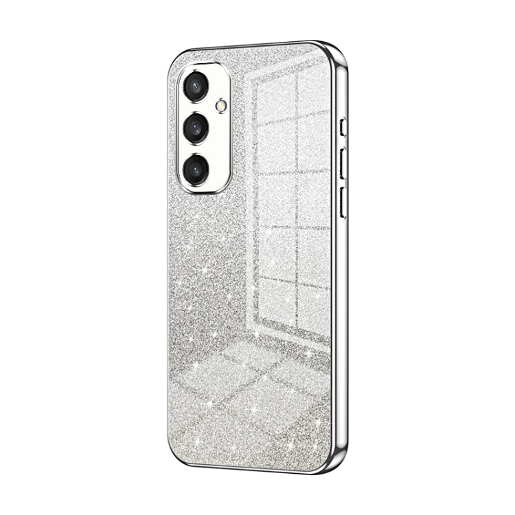 For Samsung Galaxy S25 5G Gradient Glitter Powder Electroplated Phone Case(Silver) - Galaxy S25 5G Cases by buy2fix | Online Shopping UK | buy2fix