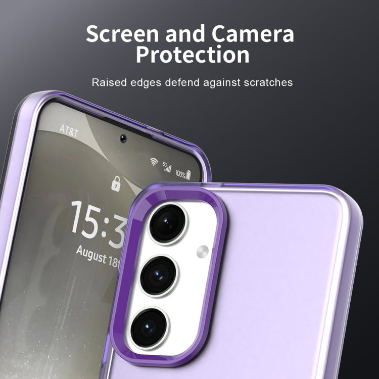 For Samsung Galaxy S25+ 5G Candy PC Hybrid TPU Shockproof Phone Case(Purple) - Galaxy S25+ 5G Cases by buy2fix | Online Shopping UK | buy2fix